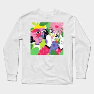 Bright color art flat Long Sleeve T-Shirt